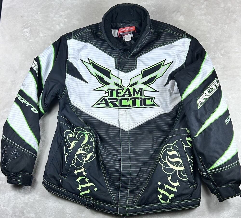Vintage Arctic Cat Jacket Mens Sz XL Sno Pro Racing Coat Snowmobile Y2K Riding